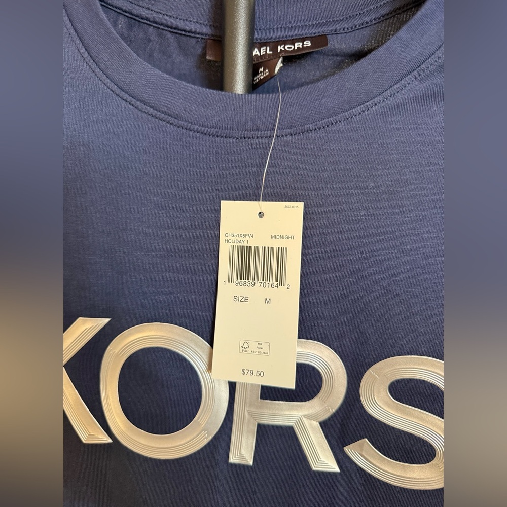 Michael Kors Navy Long Sleeve Men’s Shirt - Picture 2 of 7